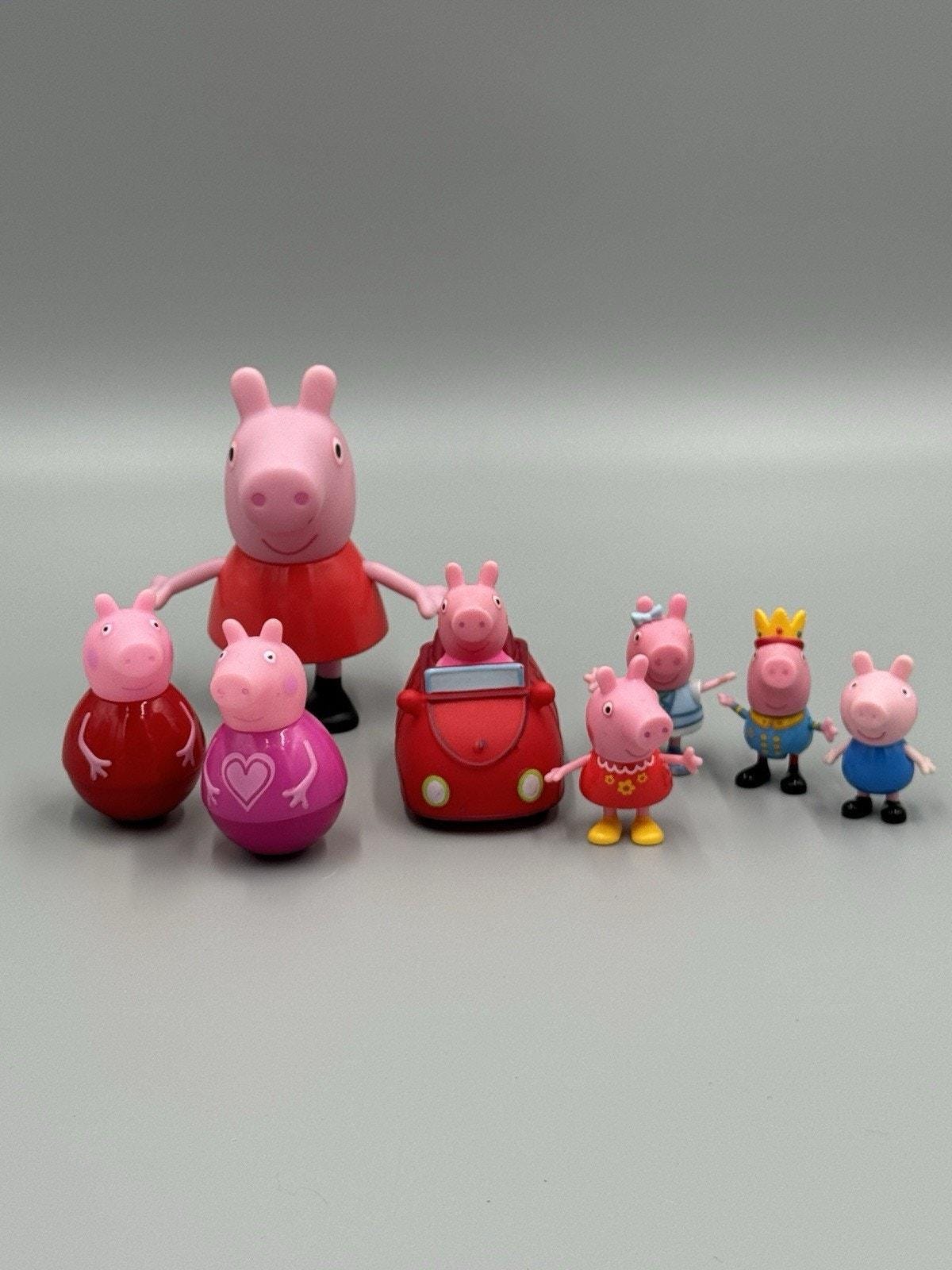 Figura De Suzy Sheep En Ambulancia, Mini Vehículo De Peppa Pig Con Ruedas, De Goma Suave, Para Niños De 3 Años En Adelante