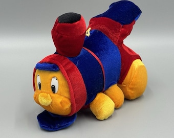 Locomotora de tren de peluche vintage de 8 pulgadas de Classic Toy Co.