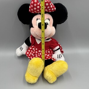 Vintage Disney Polka Dot Dress Minnie Mouse Plush 15” Stuffed Doll READ DETAILS image 3