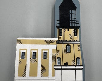 Vintage 1990 Cats Meow Split Rock Lighthouse Series Wooden Decor READ DETAILS