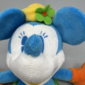 Disney Minnie Mouse Plush 9” Blue Orange Green Disneyland World Stuffed Animal image 7