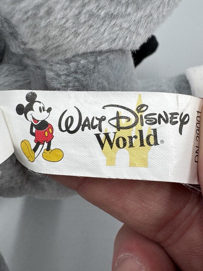 Disney Parks World Mickey Mouse As Elephant Plush Doll 8” Stuffed Beanbag Toy image 9
