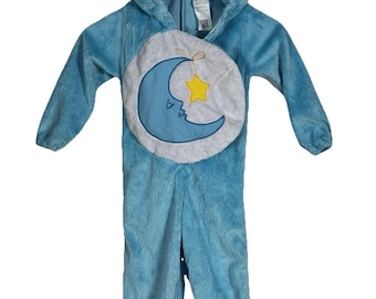 Pijama de peluche con capucha de los Ositos Cariñositos para la hora de dormir, disfraz de Halloween, talla 3T - 4T, vintage, 2003
