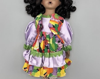 Wonder Treats Inc Porcelain Doll 15” In Clothing No Tag READ DETAILS