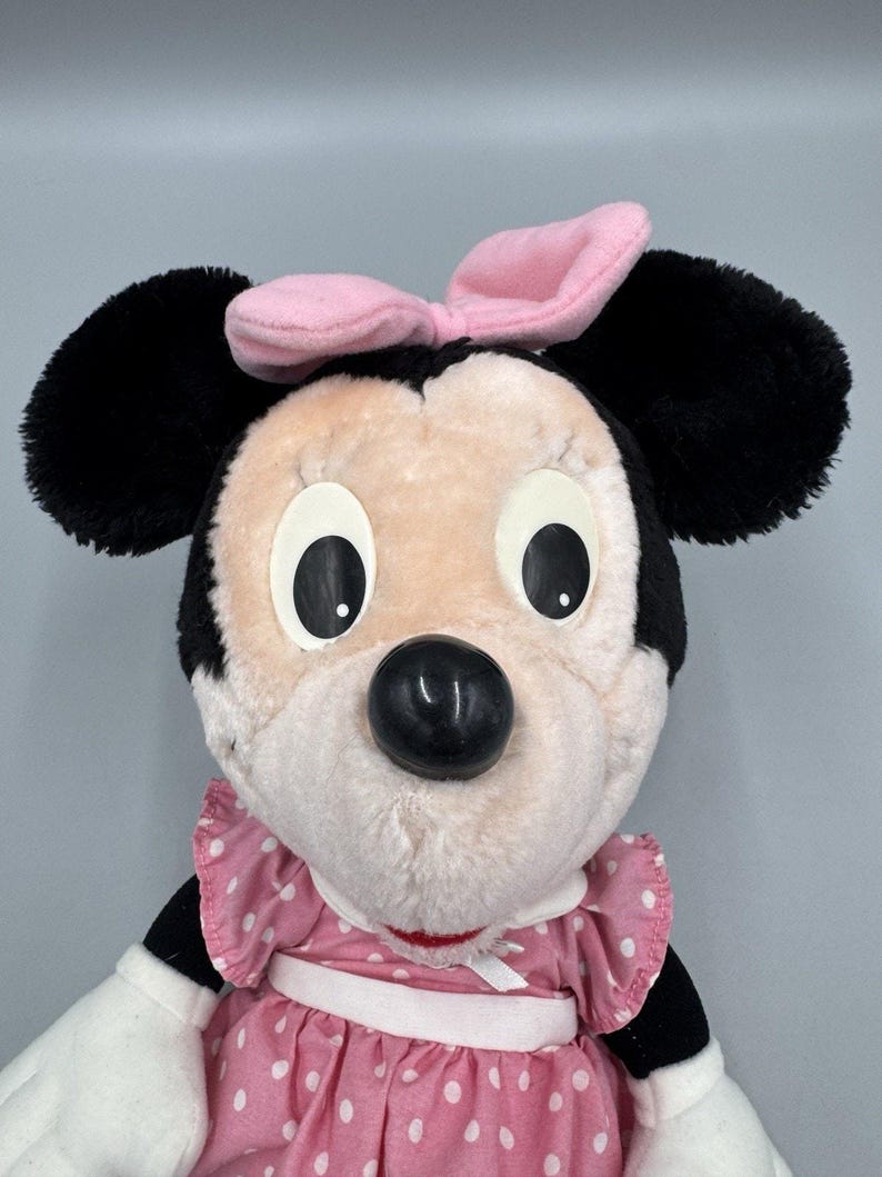 Vintage Disney Playskool Minnie Mouse Doll Plush 14” Stuffed Animal No Tag READ image 2