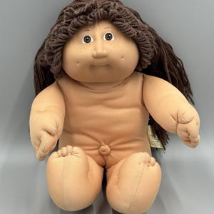 vintage Cabbage Patch Kids, poupée brune cheveux bruns taches de rousseur Coleco LIRE LES DÉTAILS