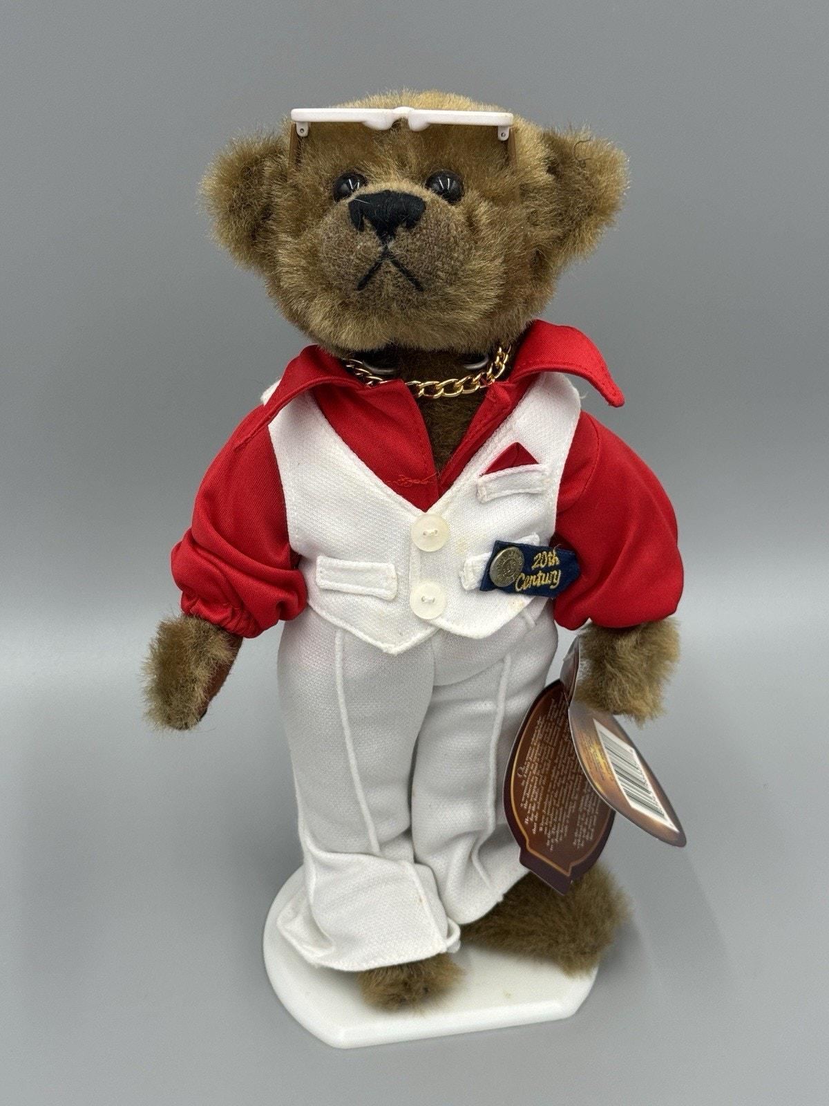Brass Button Bears Nick Disco 1970's 20th Century Plush W