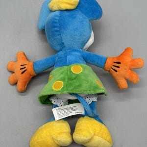 Disney Minnie Mouse Plush 9” Blue Orange Green Disneyland World Stuffed Animal image 3