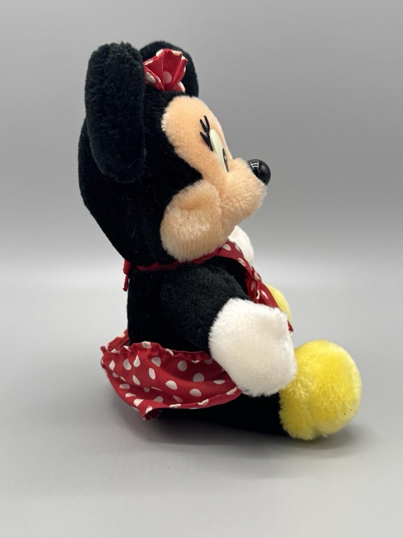Vintage Disneyland Walt Disney World Minnie Mouse Pluszowa 7-calowa pluszowa zabawka PRZECZYTAJ SZCZEGÓŁY zdjęcie 3