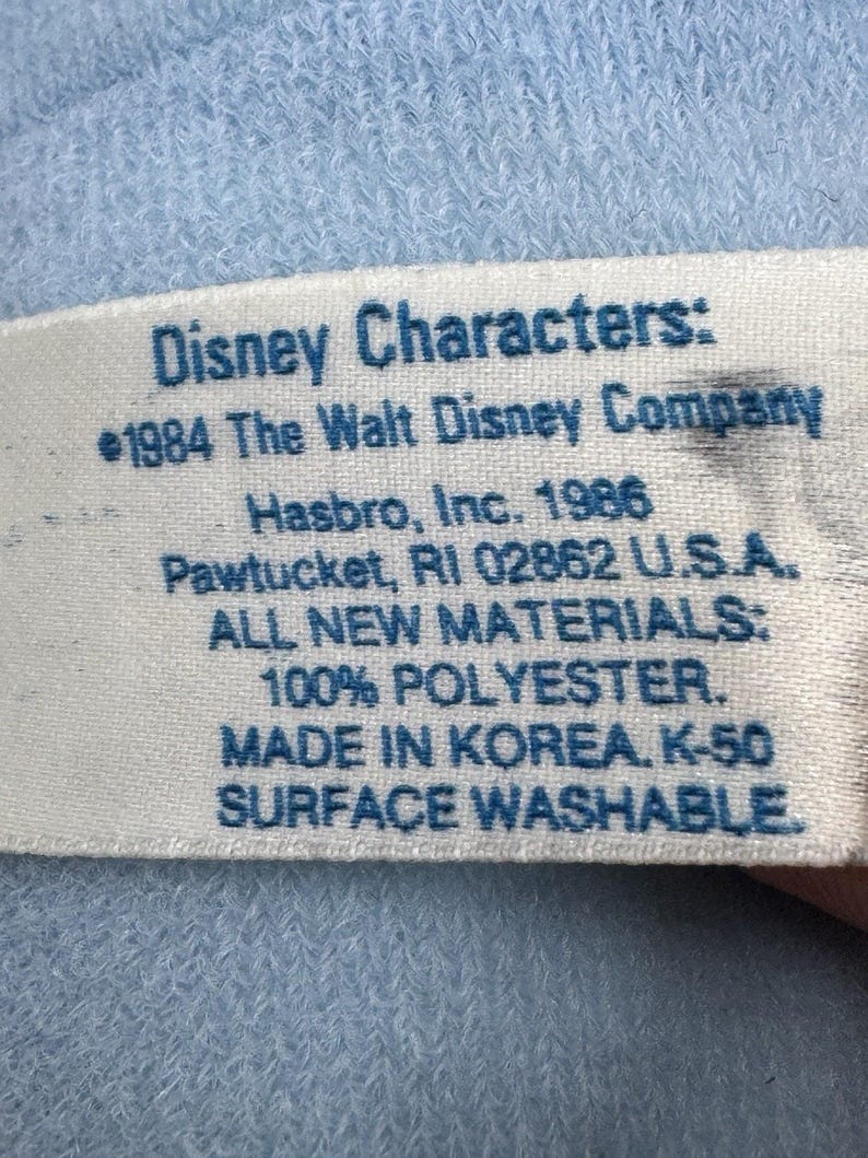 Vtg 1984 Hasbro Softies Baby Mickey Mouse Disney Blue Plush 11” Stuffed Doll image 8