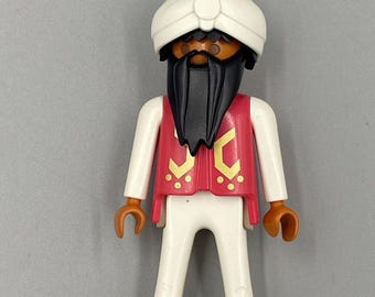 Vintage 1989 Playmobil Geobra Figure Circus Act Snake Charmer W/ Beard