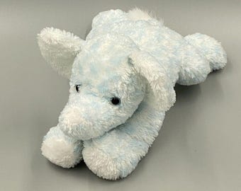 Vtg 2001 Mary Meyer 10” Light Blue Elephant Laying Flat Stuffed Animal