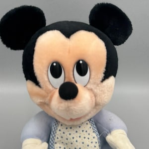Vtg 1984 Hasbro Softies Baby Mickey Mouse Disney Blue Plush 11” Stuffed Doll image 2