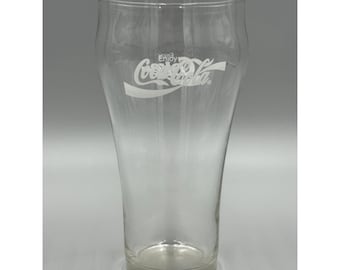 Vaso de vidrio transparente vintage de Coca-Cola