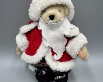 1994 MUFFY VANDERBEAR Geklede beer in kerstmanpak North Pole Collection 6"