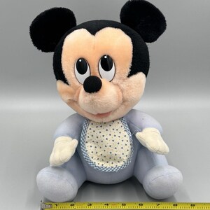 Vtg 1984 Hasbro Softies Baby Mickey Mouse Disney Blue Plush 11” Stuffed Doll image 4