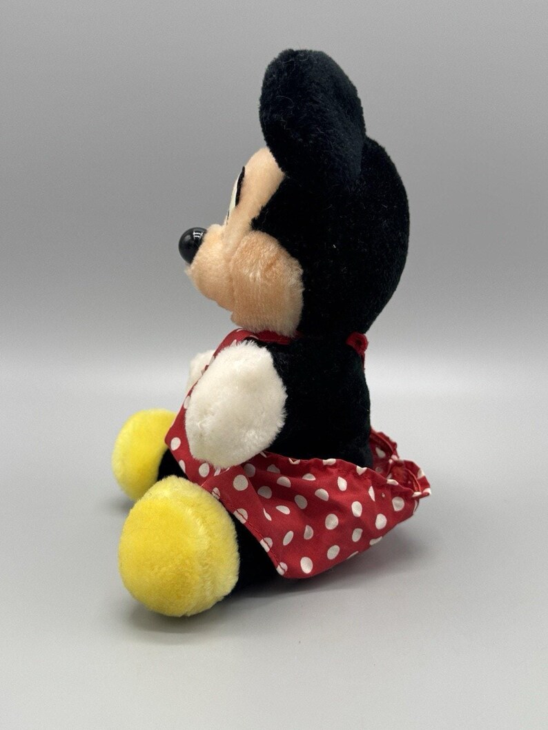 Vintage Disneyland Walt Disney World Minnie Mouse Pluszowa 7-calowa pluszowa zabawka PRZECZYTAJ SZCZEGÓŁY zdjęcie 5
