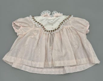 Vintage Polly Flinders Girls Pink Dress Size 6-12 Months Made In USA READ DETAIL