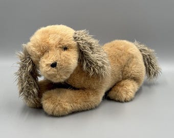 Vintage Aurora Puppy Dog Realistic Cocker Spaniel Plush 14” Stuffed Animal READ DETAILS