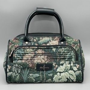 Vintage Purse Atlantic Floral Tapestry Carry On Bag READ DETAILS