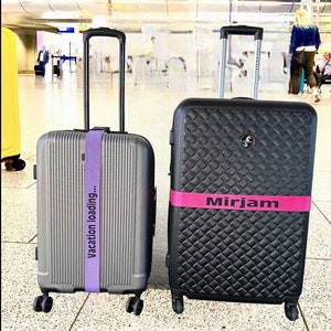 Personalisierter Kofferband Koffergurt bedruckter Gepäckgurt Personalized luggage strap individuell verstellbar sicher, Geschenkidee, Gift Bild 1