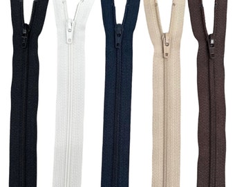Zipper, YKK, spiral zipper, length: 18 cm, standard zipper zipper, non-divisible zipper for pants, dress skirt
