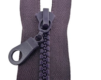 Reißverschluss Zipper , Aubergine , von 4 cm bis 80 cm , unteilbar oder teilbar Grob   Hochwertig