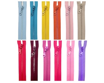 Zipper Indivisible Zipper fermeture éclair from 4 cm to 80 cm INDIVISIBLE!! Coarse Versatile High quality for jackets, trousers, bags and much more