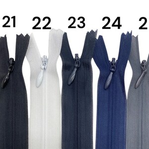 Nahtverdeckter Reißverschluss reißverschluss zipper, Indivuduelle Längen, Hohe Qualität , von 2cm bis 50cm, verdeckter Schneller Versand Bild 7