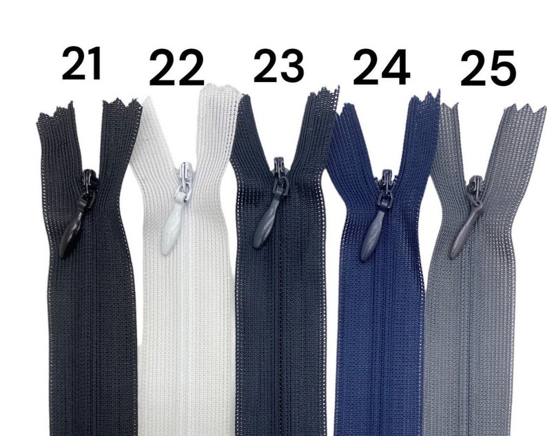 Nahtverdeckter Reißverschluss reißverschluss zipper, Indivuduelle Längen, Hohe Qualität , von 2cm bis 50cm, verdeckter Schneller Versand Bild 7