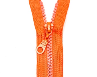 Fermeture éclair, fermeture éclair, fermeture éclair, / orange de 4 cm à 80 cm, indivisible ou divisible, grossier, polyvalent, haute qualité pour vestes, jupes