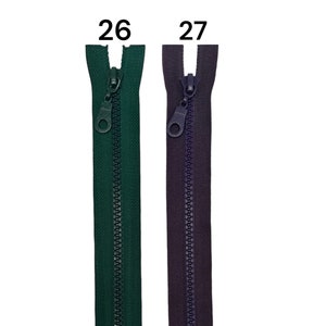 Cerniera fermeture éclair da 4 cm a 80 cm, cerniera divisibile, grossa, versatile, di alta qualità per giacche, gonne, pantaloni immagine 10