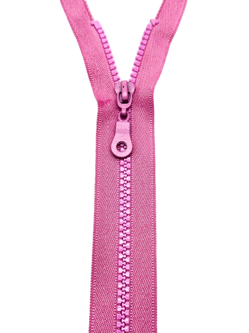 Reißverschluss zipper, Altrosa, von 4 cm bis 52 cm, unteilbar oder teilbar Grob Vielseitig : Hochwertig Bild 2