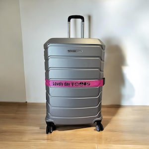 Koffergurt  Reise auffällig mit Name Personalisiertes Kofferband bedruckt verstellbar sicher Geschenkidee Geburtstag Urlaub JGA Gruppenreise