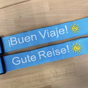 Gepersonaliseerde bagageriem geborduurde bagageriem kofferriem gepersonaliseerde bagageriem individueel verstelbaar veilig, cadeau-idee, geschenk
