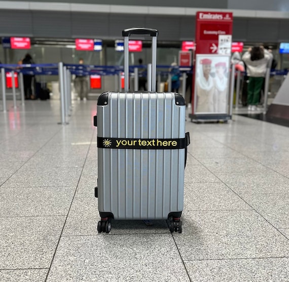 Personalized embroidered top luggage straps