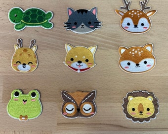 Patch, iron-on motif, iron-on image, iron-on application, patch, DIY, patch motif, children, cute animals