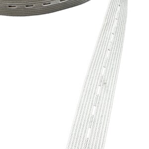 Bande élastique avec boutonnière, élastique, caoutchouc perforé, noir ou blanc largeur : 2 cm, longueur 3 m et 5 m image 10
