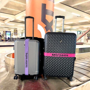 Personalisierter Kofferband Koffergurt bedruckter Gepäckgurt Personalized luggage strap individuell verstellbar sicher, Geschenkidee, Gift Bild 3