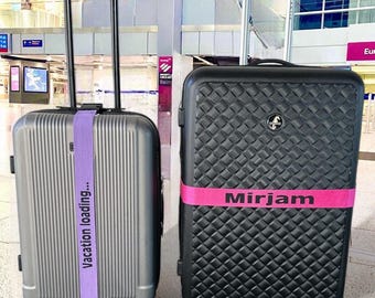 Personalized luggage strap, printed luggage strap, individually adjustable, secure, gift idea
