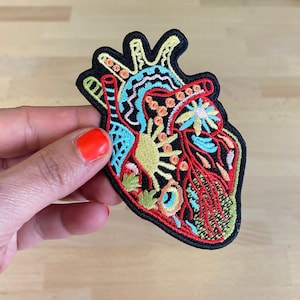 Patch, motif thermocollant, image thermocollante, application thermocollante, patch, cœur anatomique
