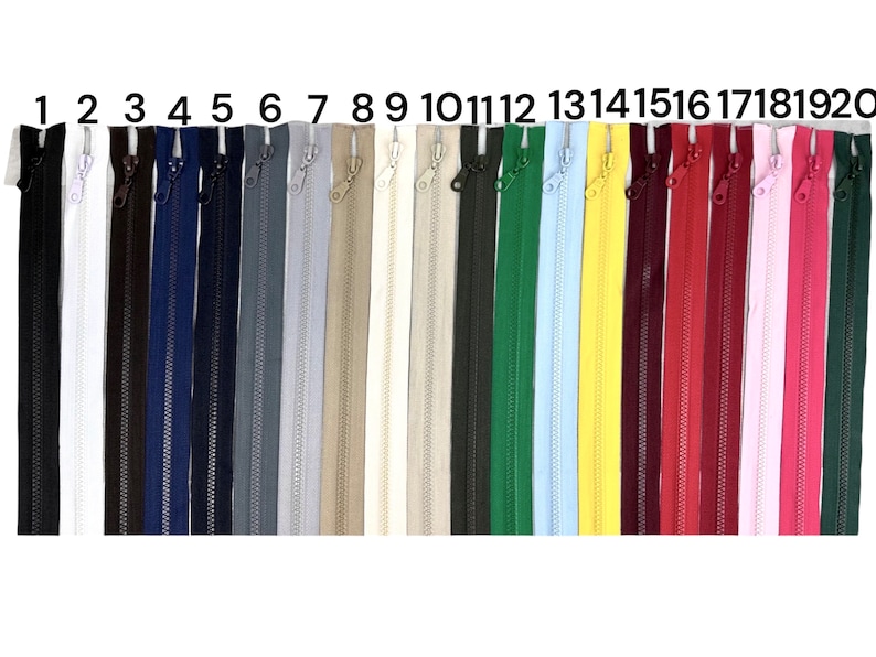 Zipper from 4 cm to 80 cm Zipper fermeture éclair, divisible, coarse, versatile, high quality, for jackets, skirts, trousers and much more image 2