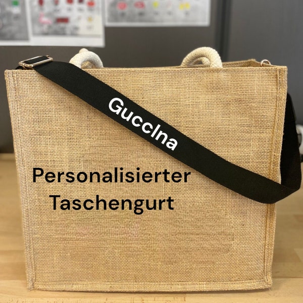 Taschengurt personalisiert, Handtasche, Sportasche, Reisetasche, Laptoptasche