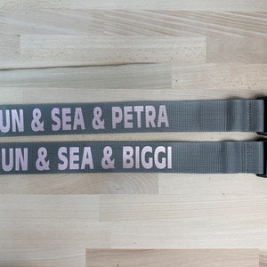 Personalisierter Kofferband Koffergurt bedruckter Gepäckgurt Personalized luggage strap individuell verstellbar sicher, Geschenkidee, Gift Bild 7