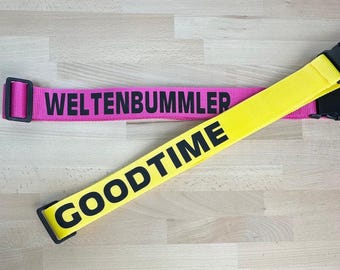 Luggage strap with name, personalized luggage strap, printed luggage strap, gift idea for birthdays, travel, St. Nicholas Day.