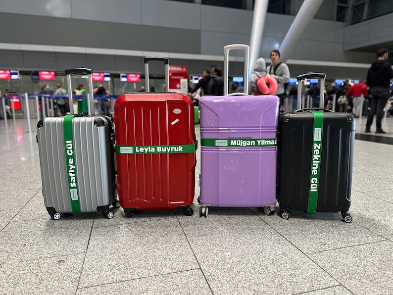 Personalisierter Kofferband Koffergurt bedruckter Gepäckgurt Personalized luggage strap individuell verstellbar sicher, Geschenkidee, Gift Bild 5