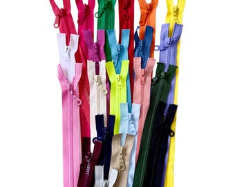 Reißverschluss Individuelle Längen von 2cm bis 80 cm Reißverschluss Zipper teilbar Grob Vielseitig Hochwertig für Jacken Röcken u.v.m
