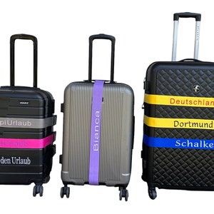 Personalisierter Kofferband, bestickter oder bedruckter Gepäckgurt Personalized luggage strap individuell verstellbar sicher, Geschenkidee Bild 1