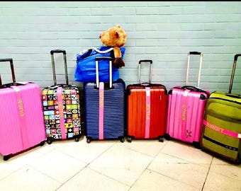 Travel eye-catching personalized luggage strap embroidered or printed personalized luggage strap with combination lock safer adjustable