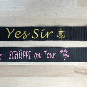 Personalisierter Koffergurt bestickt mit Text und Symbol, Gepäckgurt Kofferband individuell verstellbarmrobust und sicher Muttertagsgeschenk Bild 8